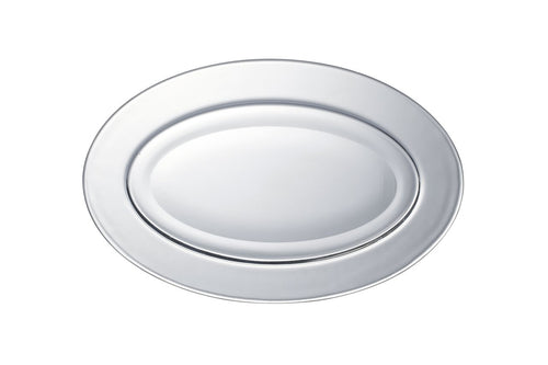 Lys - Oval clear glass serving plate 31 cm