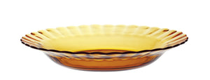 Le Picardie- Amber calotte plate 23 cm (Set of 6)- Precious Nature "Fall Leaves"